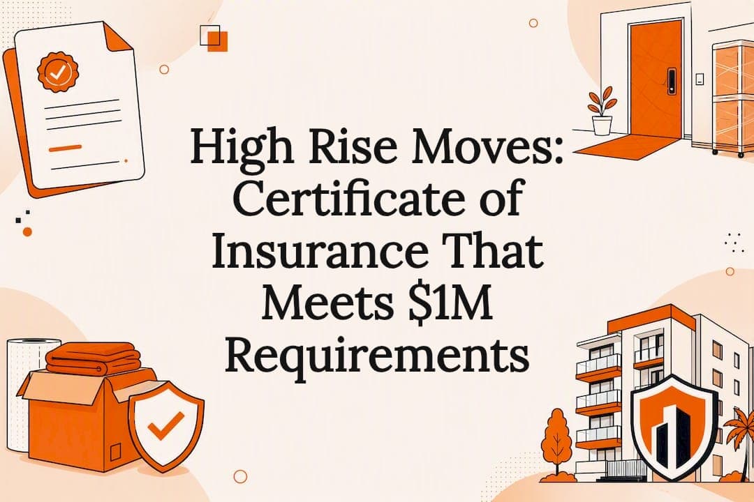High Rise Moves: Certificate of Insurance That Meets $1M Requirements