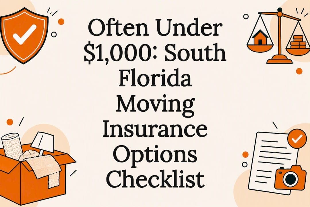Often Under $1,000: South Florida Moving Insurance Options Checklist