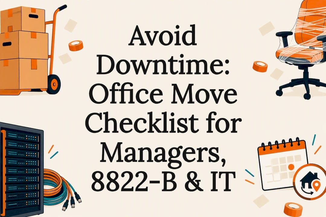Avoid Downtime: Office Move Checklist for Managers, 8822-B & IT